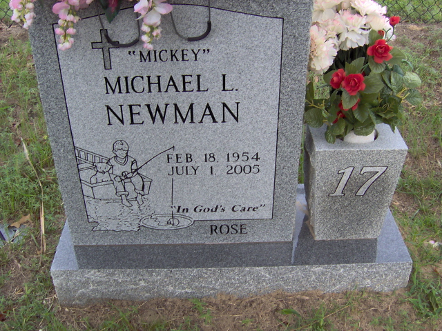 Headstone for Newman, Michell L. (Mickey)